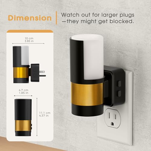 Image of Briignite Night Lights Plug into Wall 2 Pack Dimmable 3CCT Night Light