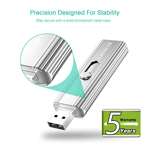Image of 500GB Extreme Portable Mini External SSD USB Type C 2 in 1 Solid State Flash Drive Up to 550MB /s NAND Flash for Android Smartphone Computer, MacBook, Chromebook Pixel - 500GB