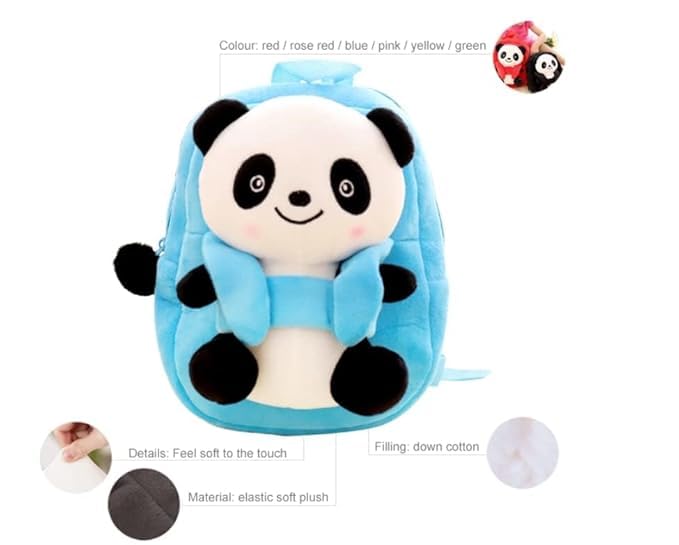 Image of Frantic Soft Cartoon Design Animal Velvet Plush School Backpack Bag For 2 To 5 Years Boys Girls Nursery Preschool Picnic Carry Travelling Bags (2-5 Years)