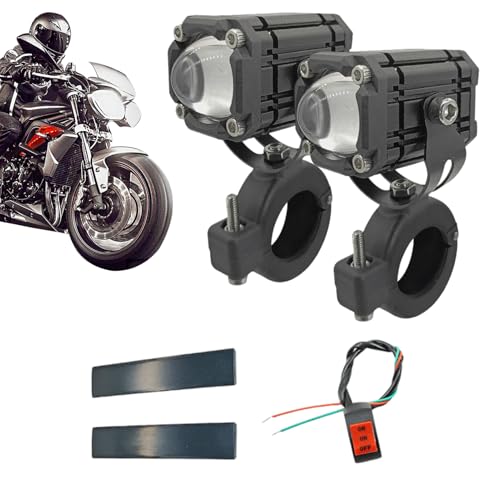 Faros de motocicleta conducir con focos LED universales y lámparas de trabajo de 2 modos