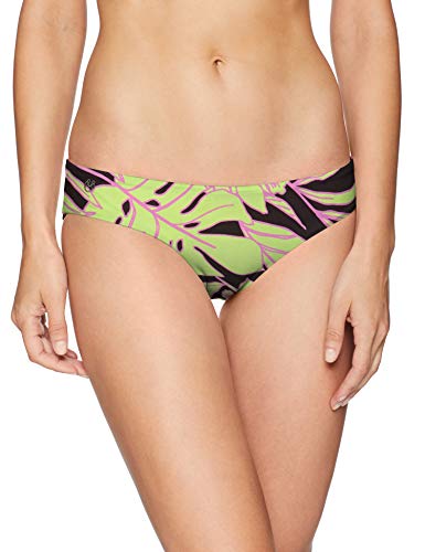 Maaji Women's Sublime Reversible Hipster Cut Bikini Bottom Swimsuit, Shellina Lime Green Floral, Small