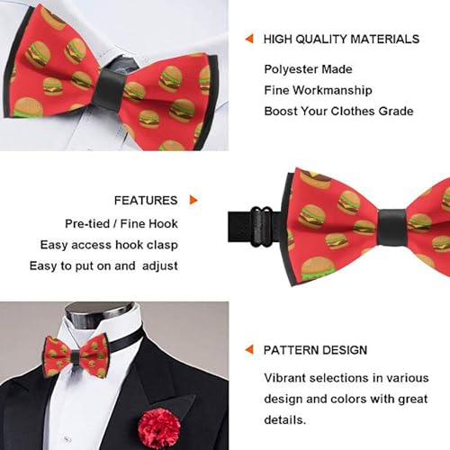 Men’s Pre-tied Bow Tie with Adjustable Band, Comfortable for Party and Commuting3