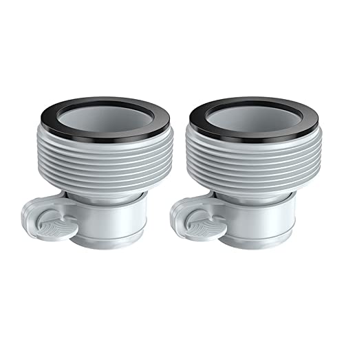 DHinkyoung 2 adaptadores de manguera tipo B para piscina Intex, conector de manguera de piscina de 1.5 a 1.25 pulgadas con roscas, adaptador eficaz de bomba de drenaje de piscina para bombas y sistema
