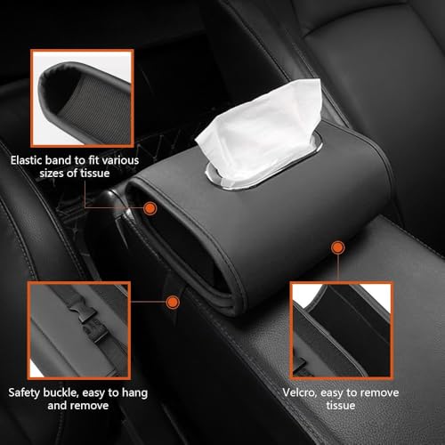 FDEETY Eleganter Gewölbter Auto Taschentuchbox Halter Kosmetiktücherbox Serviettenetui Tücherbox Taschentuchtasche Aufbewahrungsbox Fahrzeugzubehör Innenausstattung