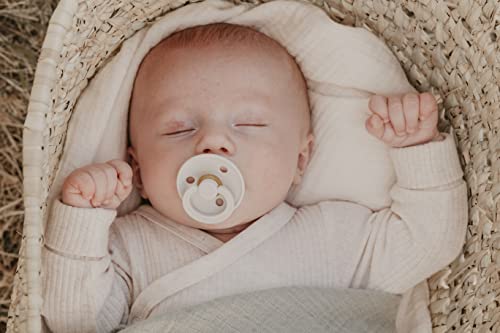 Image of BIBS Pacifiers, Natural Rubber Baby Pacifier, Anatomical Nipple, Pack of 1, BPA Free - 0+ Months, Size 1- Ivory, Colour Collection