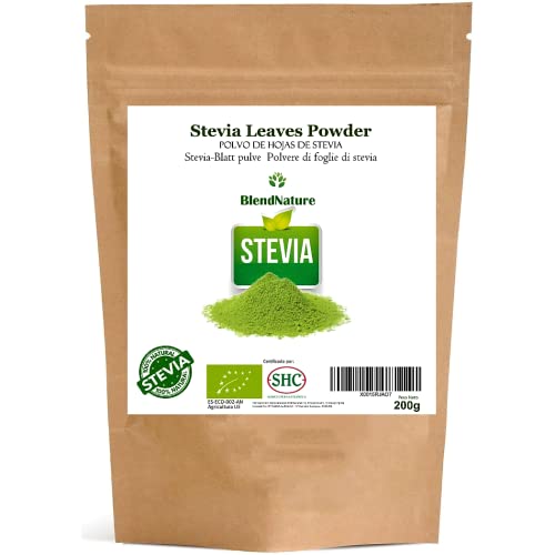 Stevia en Polvo Pura 100% Natural 200g - Hojas Seleccionadas -Vegana - Ideal Pasteleria Cover