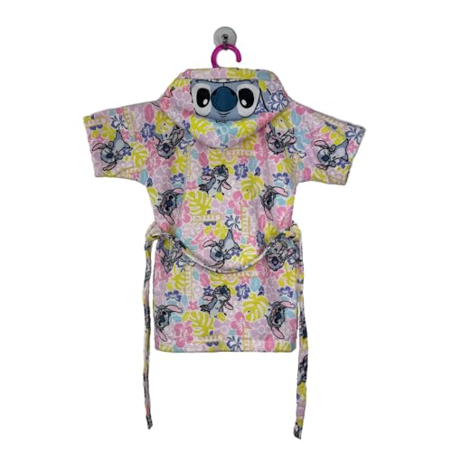 Roupão Aveludado Infantil Quimono Estampado com Capuz Stitch GG Com 1 peça