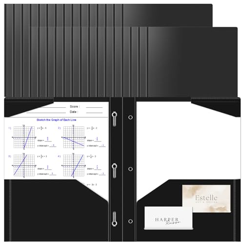Chemises noires en plastique au bureau pour organiser vos réunions et dossiers de presse