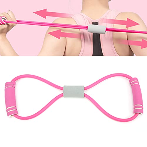 VGEBY Figura 8 faixas de resistência para exercícios com alças, corda elástica macia antiderrapante