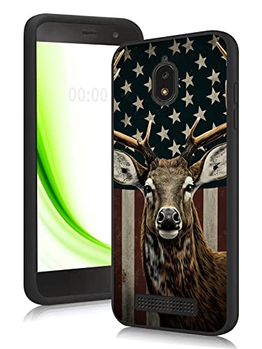 RWUTYTIUL Case for Blu View 2 B130DL, Blu View 2 Case for Women Men, Full Body Slim Fit Ultra Thin Flexible TPU Silicone Shockproof Protective Phone Case for Blu View 2/ B130DL, Deer