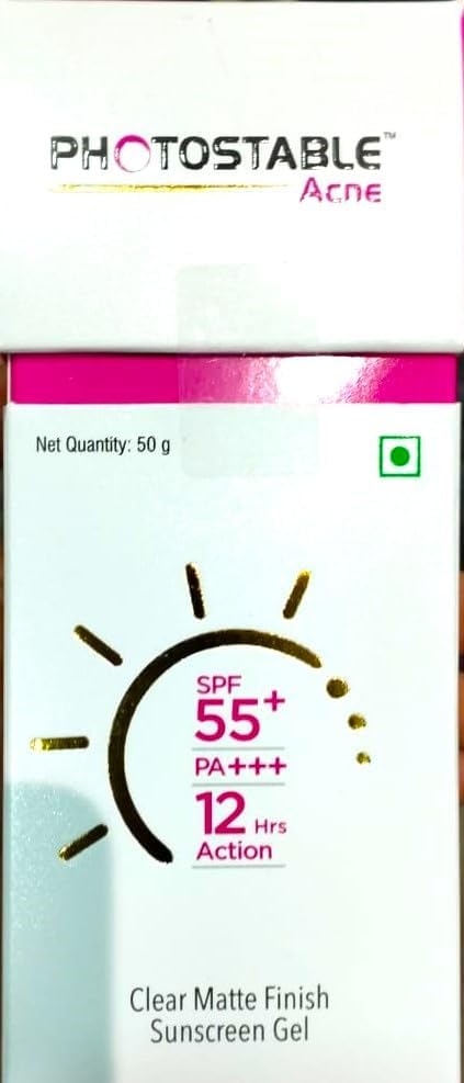 Photostable Acne Clear Matte Finish Sunscreen Gel SPF 55-50 gm