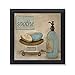 Soothe Spa Bathroom Black Framed Art Print Poster 12x12