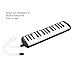 VBESTLIFE 32 Keys Melodica, Wind Instrument with Bendy Tube for Beginners, Portable Musical Education Instrument with Mouthpiece (Black)
