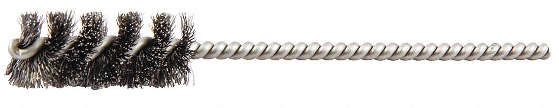 0.4375 in Manual Tube Brush, 1 in Brush, 1 Ea, Single Shank, 3 1/2 in Overall Length,20400005506