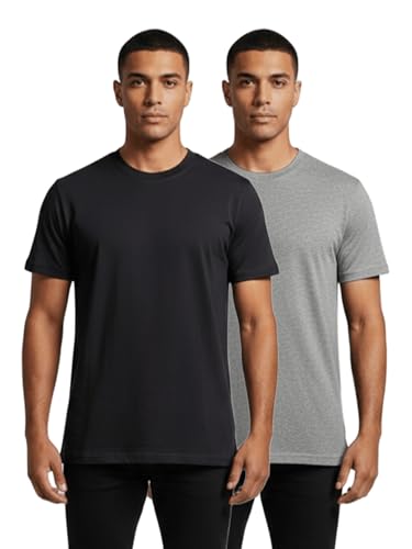 Image of Dollar Easy Fit Cotton Blend Pack of 1 Solid Men's Round Neck T-Shirt