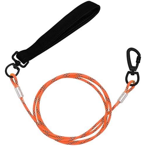 ZHOMA Laisse chien 5 pi cable metal resistant, poignee confortable, avec fermoir rotatif