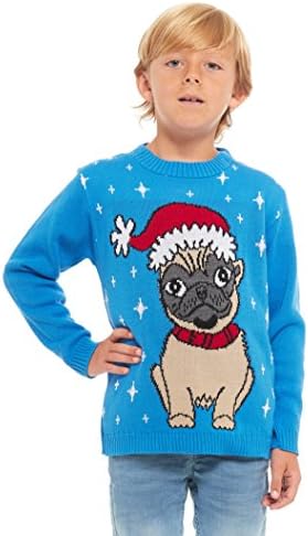 New Camp Ltd Boys Girls Kids Children Unisex Christmas Xmas Knitted Novelty, Retro, Elf, Football Jumper Sweater POG Christmas Xmas 2017 Exclusively to for Ages 2-14 Years