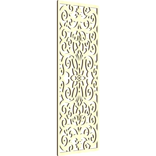 Image of Buel Decorative Pierced Fretwork Wood Wall Panels, 21 3 /8 inchW x 54 3 /8 inchH x 3 /8 inchT, Alder