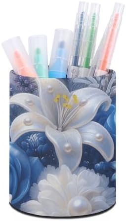 Birds Flower Round Pen Holder Desk Organizer for Office Home image 5