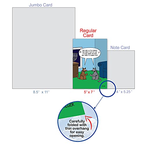 Nobleworks - 1 Hanukkah Greeting Card With Envelopes, Jewish Humor Holiday Card For Kids, Men And Women (1 Card) - Little Dreidel C9499Hkg #TOP6