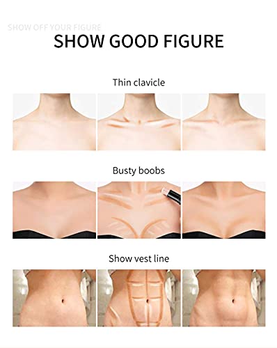 Mysense 2 Colors Contour Stick,Contour Concealer Highlighter Stick,Double Head Body Face Brightens & Shades Make Up Foundation Cream Pen,Ivory And Dark Brown #TOP6