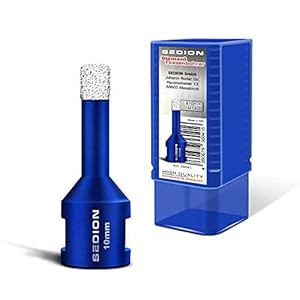 SEDION ® Fliesenbohrer 10mm x M14 - Bohrkrone zum Bohren von harte Fliesen - Diamantbohrer 10 mm - Sedion Premium Qualität hochwertige Diamanten - kompatibel mit Bosch Makita uvm. Winkelschleifer Flex
