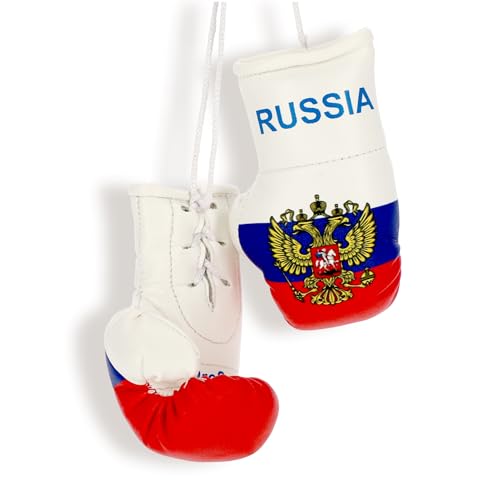 ProSx - Mini-Boxhandschuhe für den Innenspiegel I Vielfalt verschiedener Flaggendesigns (Russia)
