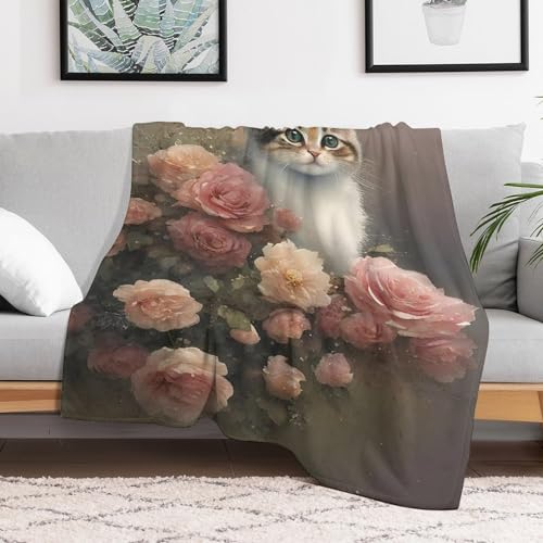 Couverture chaude flannel chat idée cadeau lit enfant - 3