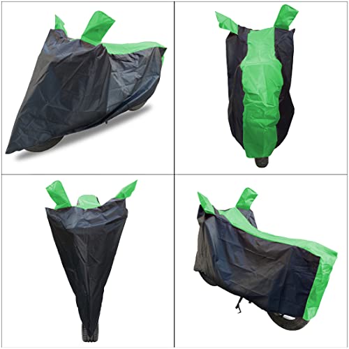 Image of Hunter 350 Two Wheeler Bike Cover Accessories - Dustproof - UV Protection - Premium Bike Cover Black Green
