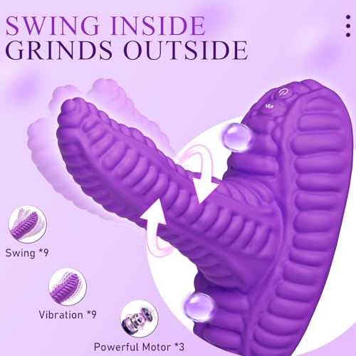 Image of Riding Dildo Vibrator Womens Sex Toy - 360 Swing Dildos Sit-On Grinders for Women, Remote Control Vibrators with 9 Swings Vibrations for G Spot Clit Stimulation, Toendi Female Adult Sex Toys Games