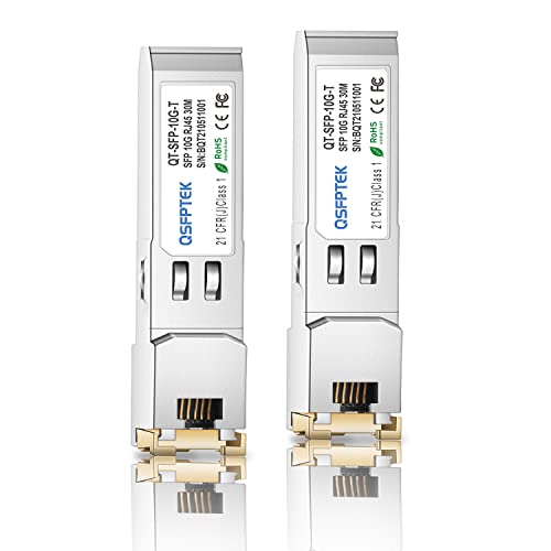 Image of 2Packs 10G SFP+ Copper RJ45 Module, 10GBASE-T Transceiver Mini gbic 10gbe Compatible for Juniper EX-SFP-10GE-T, up to 30m