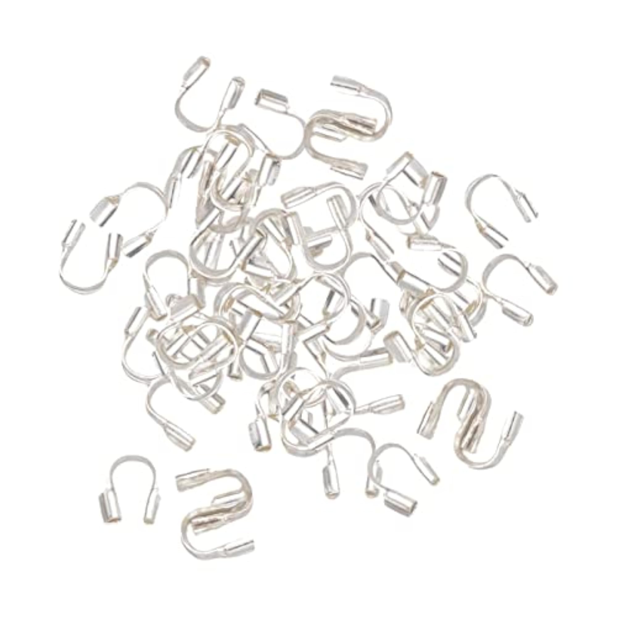 2x100Pcs Wire Guards Loops for DIY Pendant Making