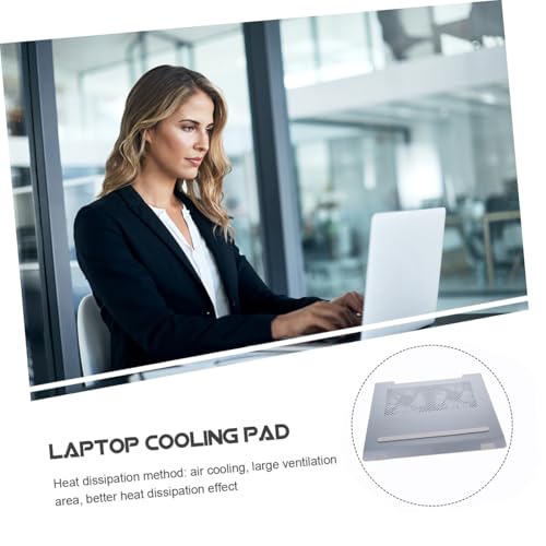 Base para laptop de aleación de aluminio con ventilador y soporte ajustable miniatura 5