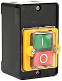 Water Proof Button Switch-Maschine, ON/OFF Water Proof Push Button Switch Werkzeugmaschinenzubehör 10A schalter 230v 380v drehstrom ein aus/ein aus motor wasserdicht 240v