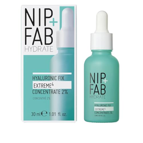 Nip+Fab Hyaluronic Fix Extreme4 2% Hydration Concentrate | 30 Ml | Gocce Giornaliere Concentrate Per Il Viso | Siero Per Il Viso Ad Asciugatura Rapida | Idratante | Cura Della Pelle Rimpolpante - 2