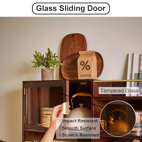 Naścienna szafka do przechowywania ze szklanymi drzwiami, pływająca szafka do jadalni, salonu, gabinetu, na balkon – stylowe otwarte rozwiązanie do przechowywania (120 x 30 x 18 cm)