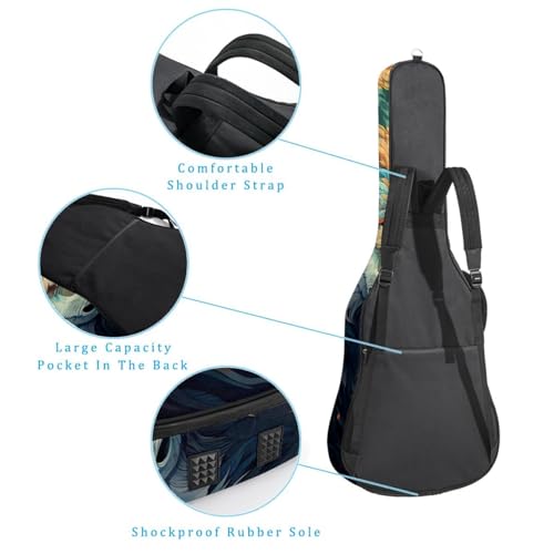 JRHEJTFZ Housse pour guitare acoustique de 1,9 cm d’épaisseur – Imperméable – Durable et élégant – Motif loup fantaisie, Multicolore 4., 42.9×16.9×4.7 in, Motif imprimé tendance - Les Beatles, Paul McCartney, John Lennon, RIngo Starr, George Harrison JRHEJTFZ Housse pour guitare acoustique de 1,9 cm d'épaisseur - Imperméable - Durable et élégant - Motif loup fantaisie, Multicolore 4., 42.9x16.9x4.7 in, Motif imprimé tendance – Image 4