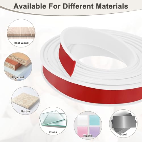 Protector de borde flexible autoadhesivo TPE M METERXITY en forma de U blanco para estantes 7