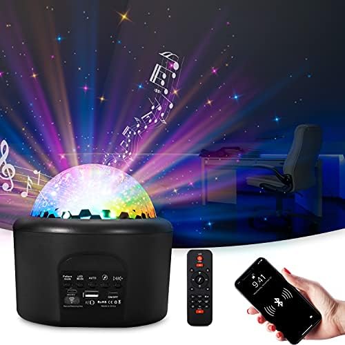 Youtheart LED Star Projector, Galaxy Star Projector Night Light Projector with Bluetooth Music Speaker Timer Remote Control Galaxy Light Projector Bedroom Decoration for Kids, Adults and Party