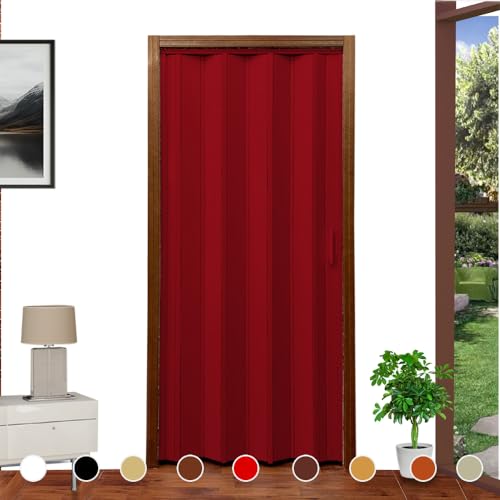 MOSCHITELLA Puerta de fuelle en kit de bricolaje para cortar y montar a medida, disponible en varios tamaños y colores instrucciones de montaje y montaje de tornillos y películas