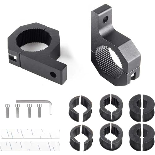 SKTYANTS バイクステー ブラケット スタンド オートバイ 用 （Φ25～Φ54ｍｍ） パイプ 挟み込み アルミ合金ブラケット ステー 板金 金具 LED 作業灯 ライトバー サーチライト スタンド クランプ 頑丈 穴をあけ不要 取付簡単 前照灯 作業灯 取り付け 可能 バイク に適用 ＜ 2個セット＞（ ブラック ）