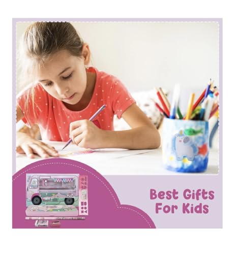 Image of Pack of 6 Stationery kits with pencil box - Birthday returns gifts for kids party in bulk. Best return gifts for boys and girls age 3 to 10 years (Design 3)