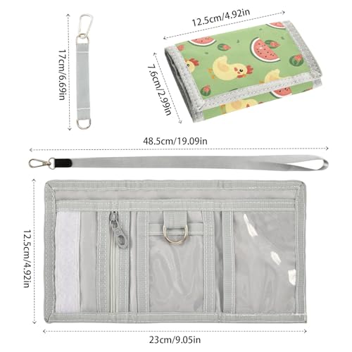 ALAZA Kids Wallets for Boys Girls Toddler Trifold Wallet Children Small Chicken Watermelon with Zipper Coin Pocket3