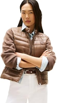 Tommy Hilfiger Chaleco Mujer con cuello vuelto  Marrón  Hot Coco   XL