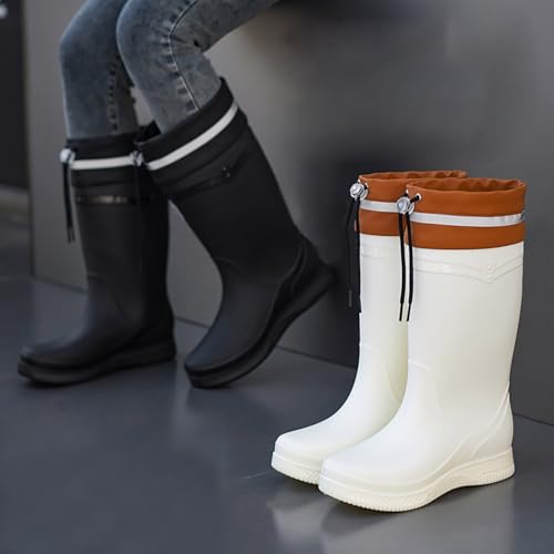 Bottes de pluie homme imperméables avec semelle crantée