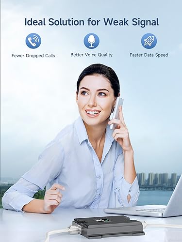 Phonetone Cell Phone Booster For Home, Supports Verizon, Att, T-Mobile And Other Us Carriers' Band 4 And Band 66, With High Gain Directional Antennas, Coverage Up To 4500 Sq.Ft thumb #1