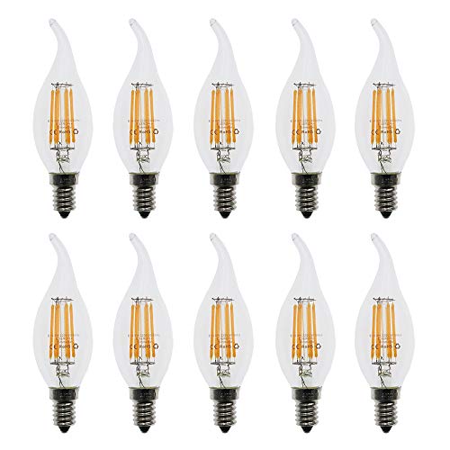 HUAMu E14 LED Candle Bulbs, 6W LED Candelabra Light Bulbs 60 Watt Equivalent, 600lm, Warm White 2700K, Small Edison Screw E14