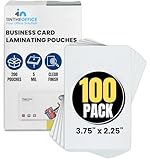 1InTheOffice Business Card Laminating Pouches, 5 Mil Laminating Pouch, Plastic Laminating Sheets, 2.25