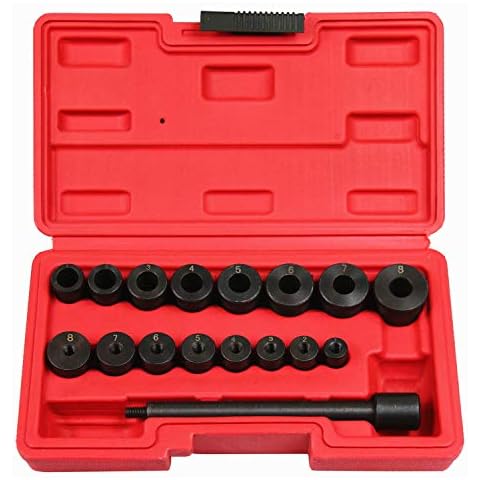 Highking Tool 17pc Universal Clutch Aligning Kit Flywheel Pilot Hole and Clutch Drive Plate Alignment Tool Cover