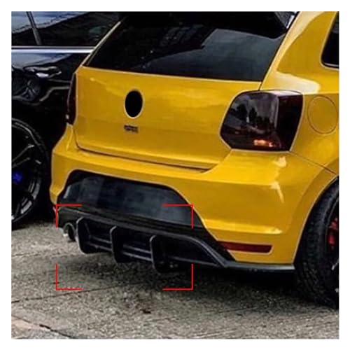 Parachoques trasero VW Polo GTI difusor divisor alerón 2011 2014 6